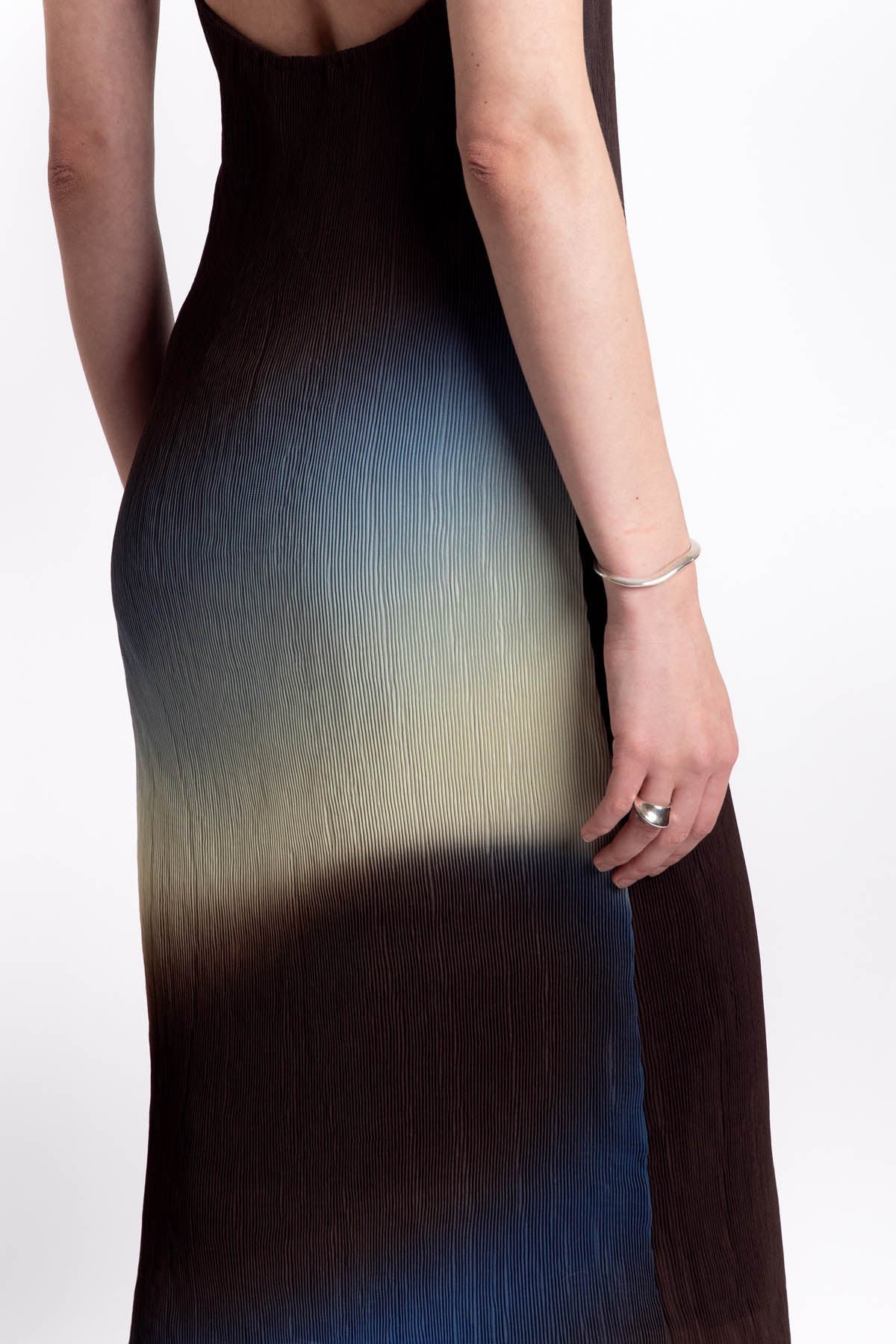 Glass Pleated Miriam Dress - Multicolor