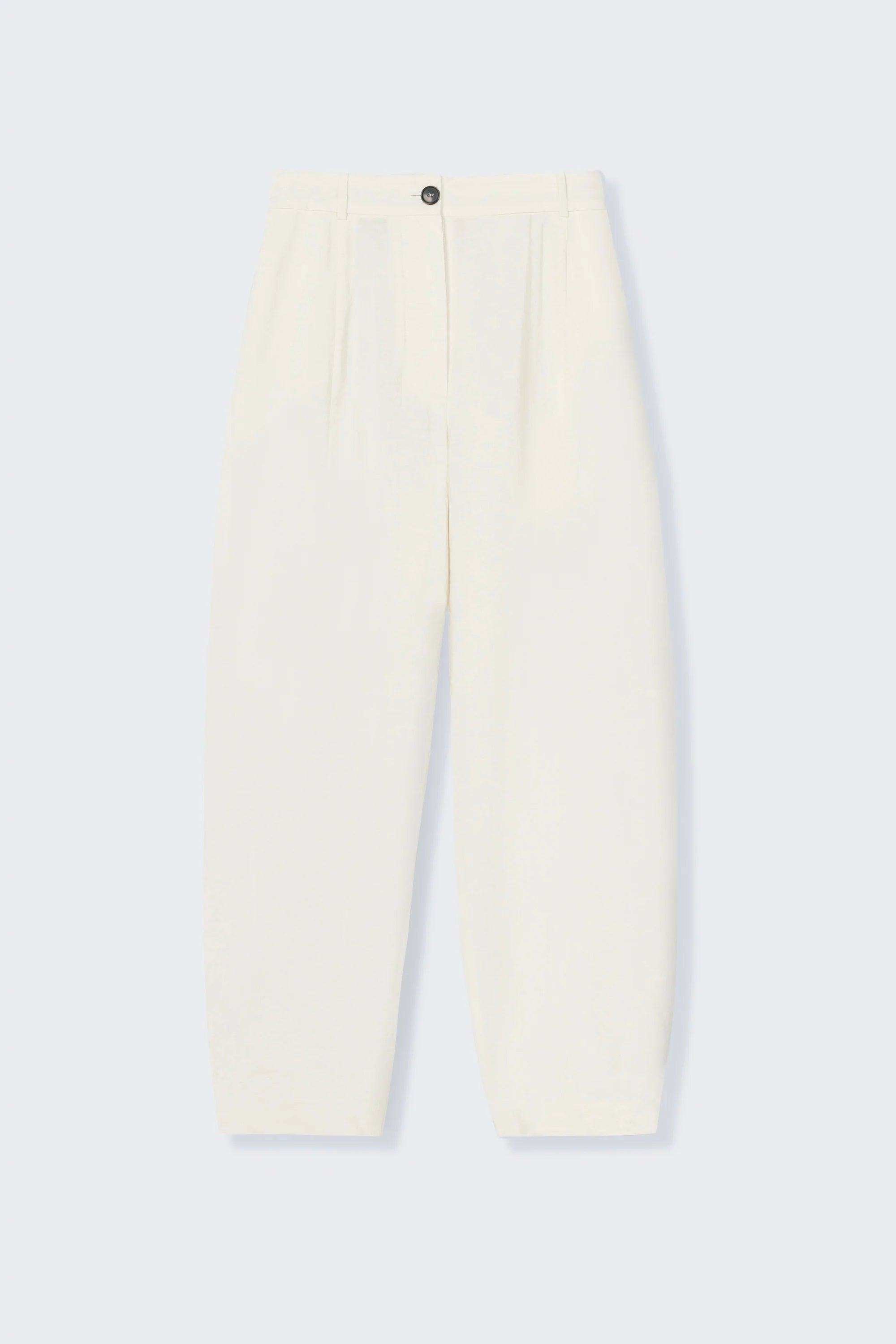 White pants on a light gray background