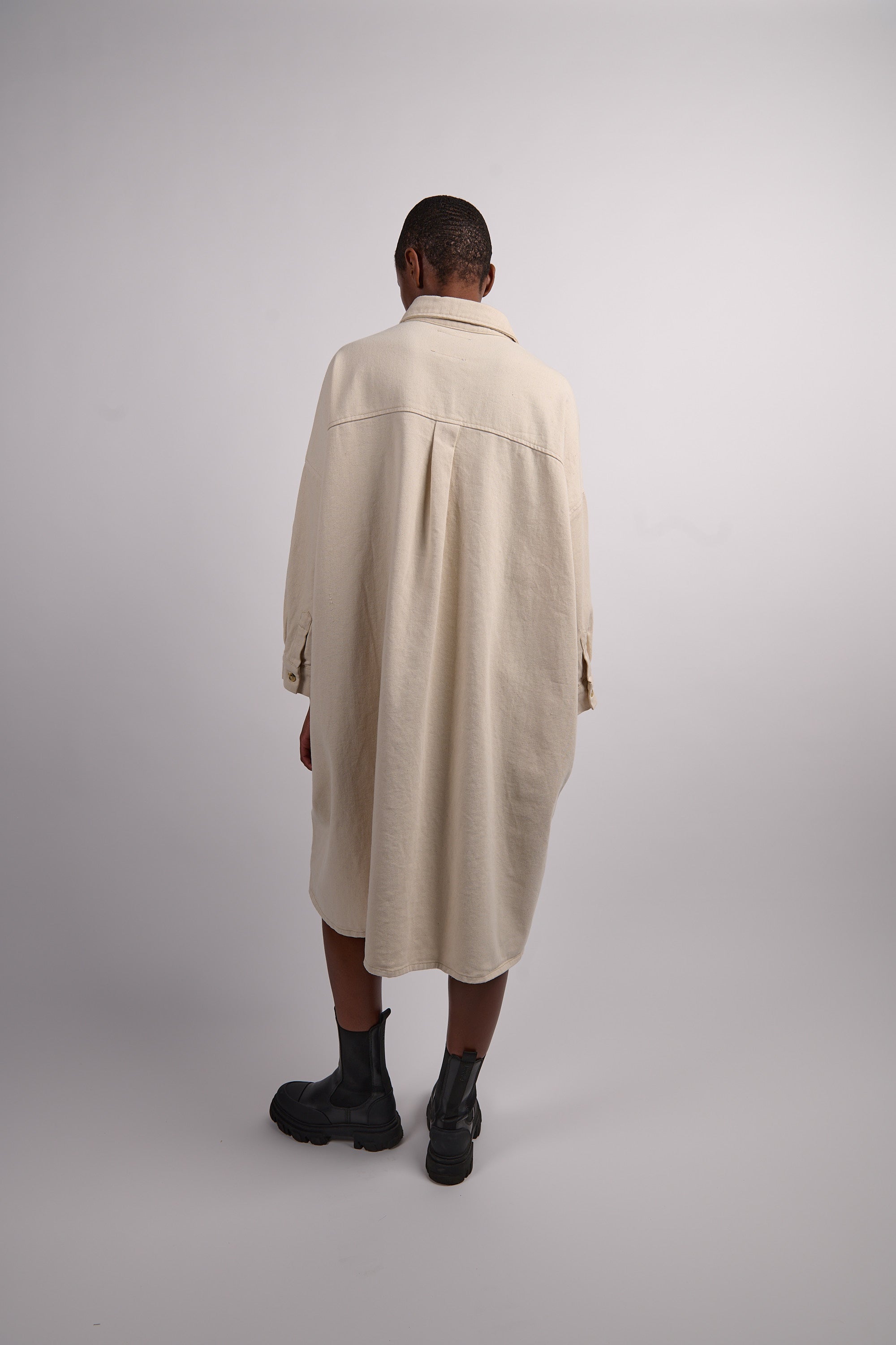 Pica Shirt Dress - Natural