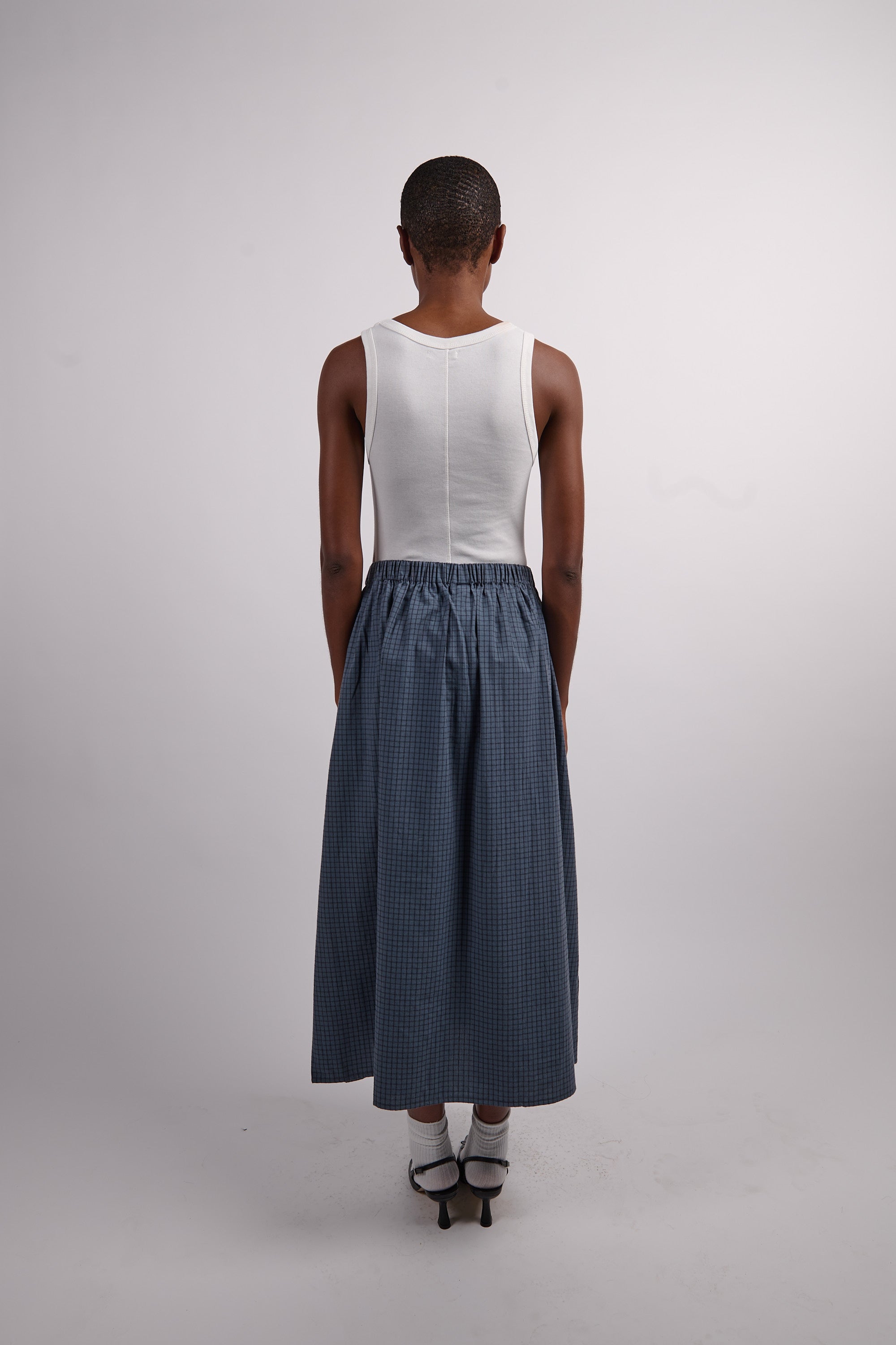 Potus Skirt - Blue Check
