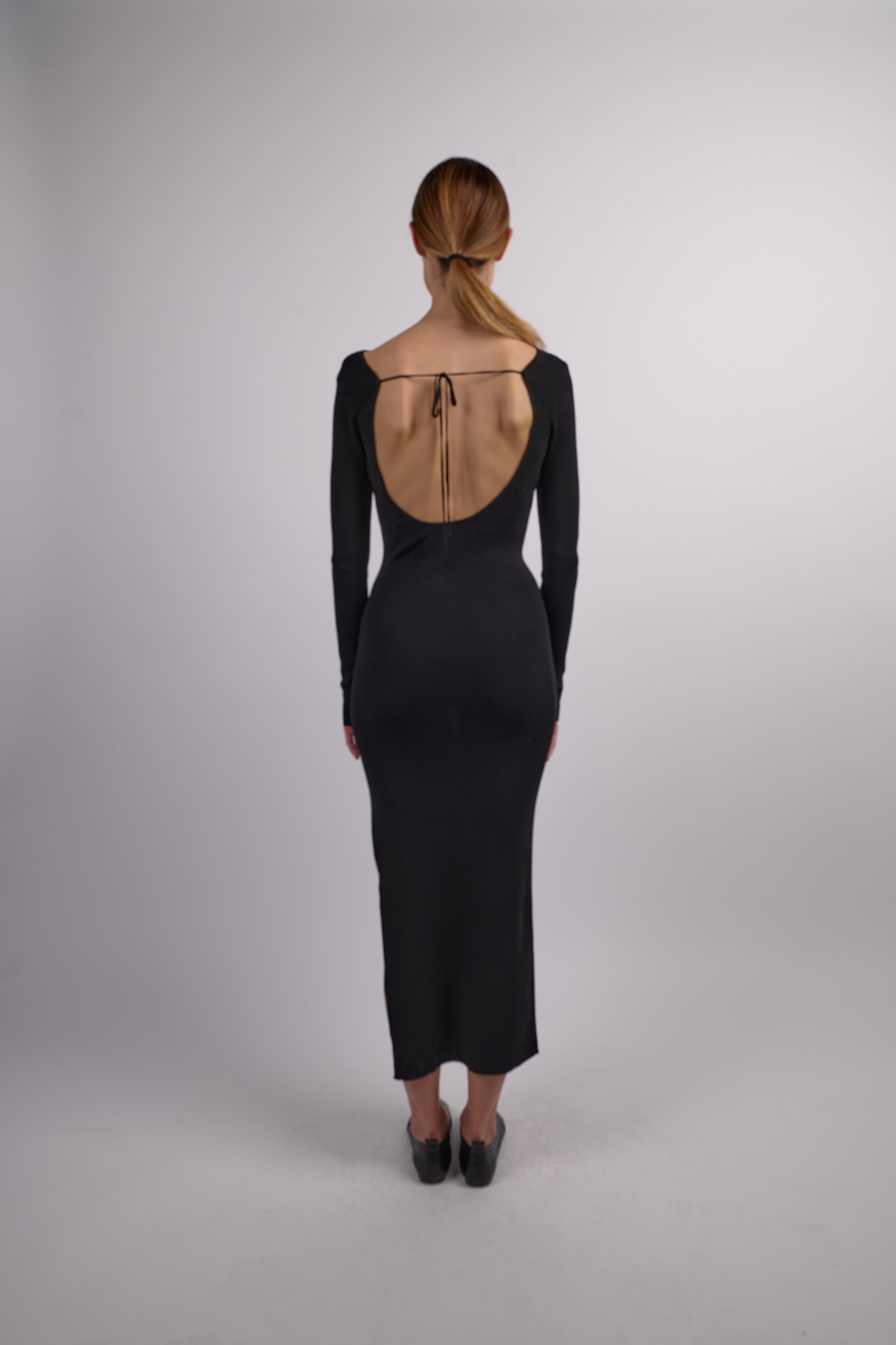 Reversible Cut Out Dress - Black