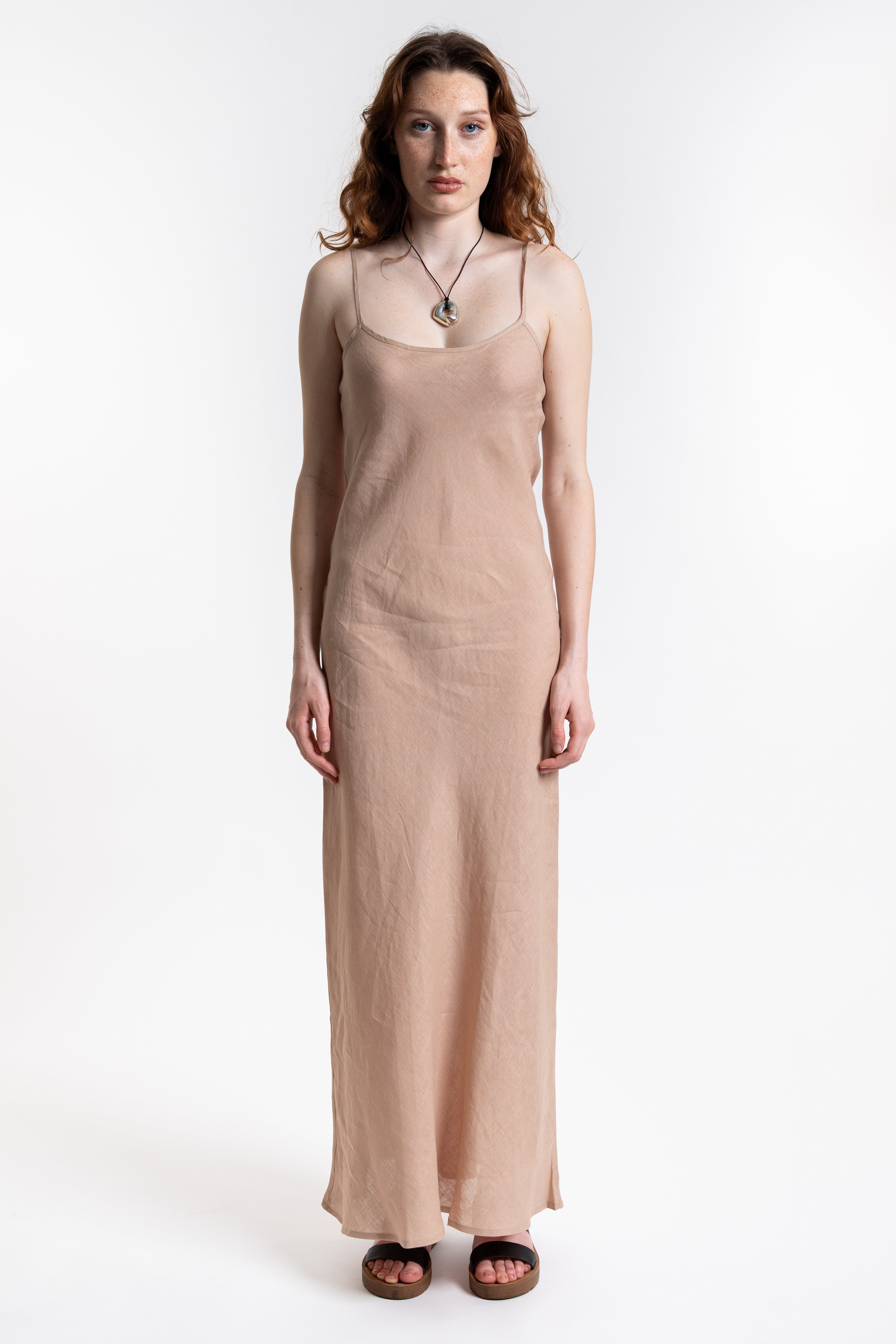 【関税込み】Baserange ブラウン Dydine マキシワンピース Dydine Dress - Still Brown
