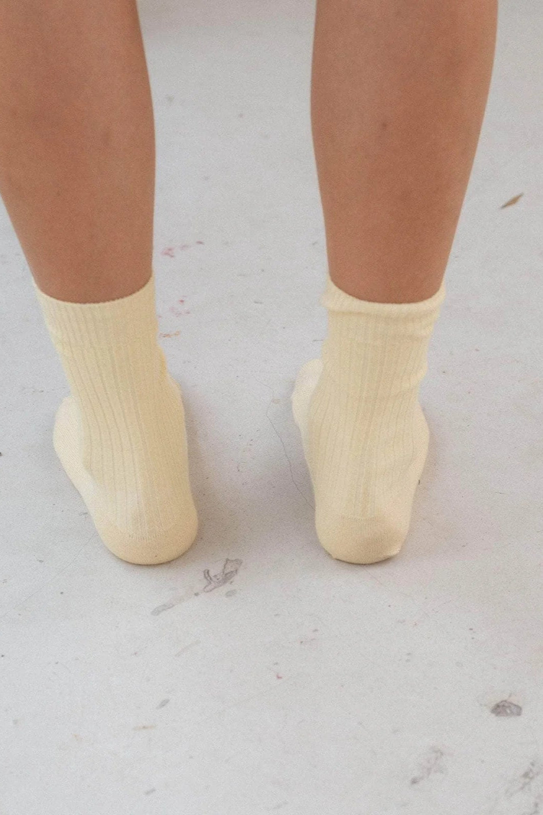 Rib Overankle Socks - Bog Yellow