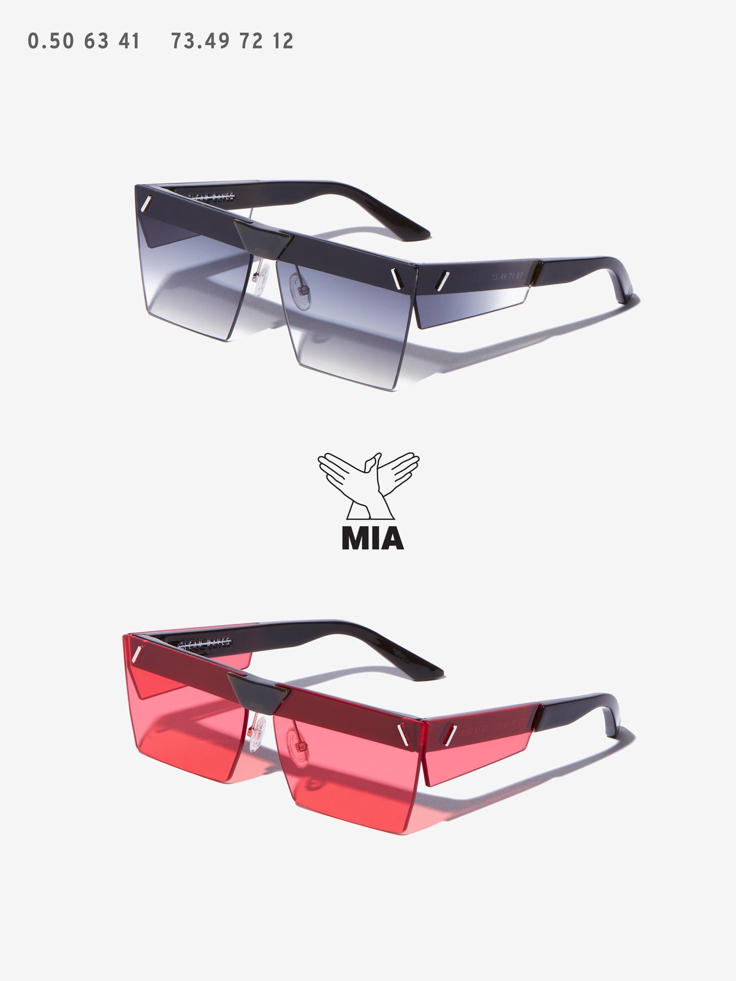 M.I.A. Sunglasses - Black/Red